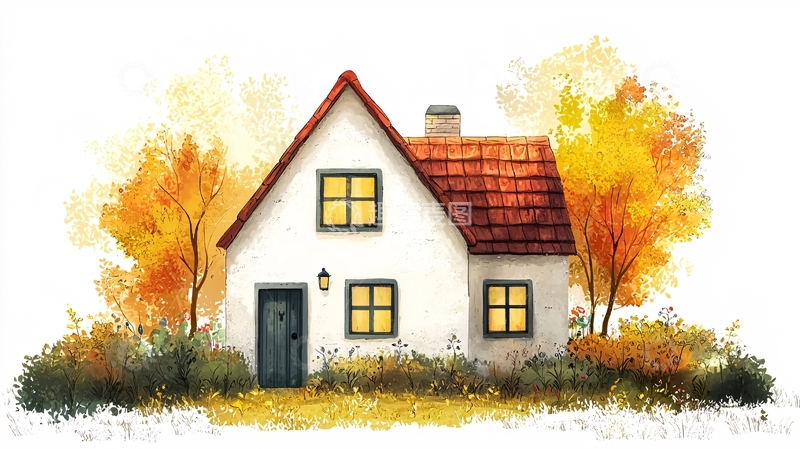 高清大图下载【趣麦麦图】秋日小屋