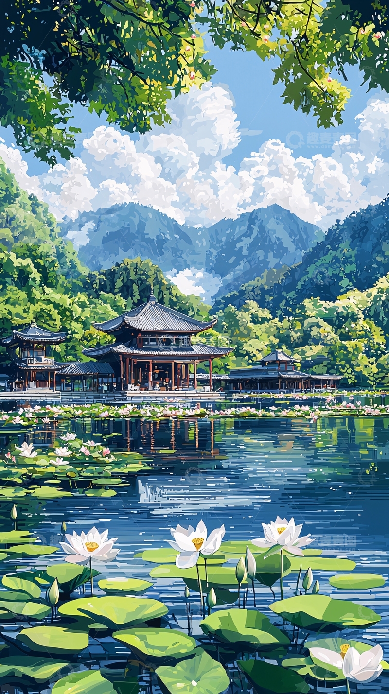高清大图下载【趣麦麦图】水墨画风景
