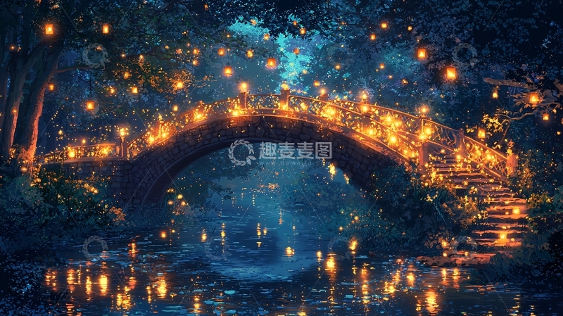 高清大图下载【趣麦麦图】萤火之桥