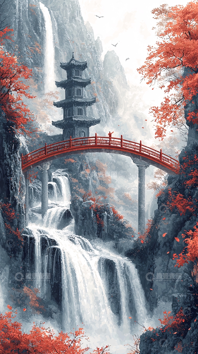 高清大图下载【趣麦麦图】水墨画山水