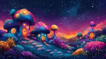 梦幻星空蘑菇屋