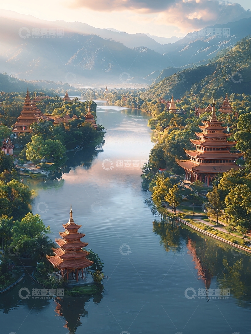 高清大图下载【趣麦麦图】山水画卷