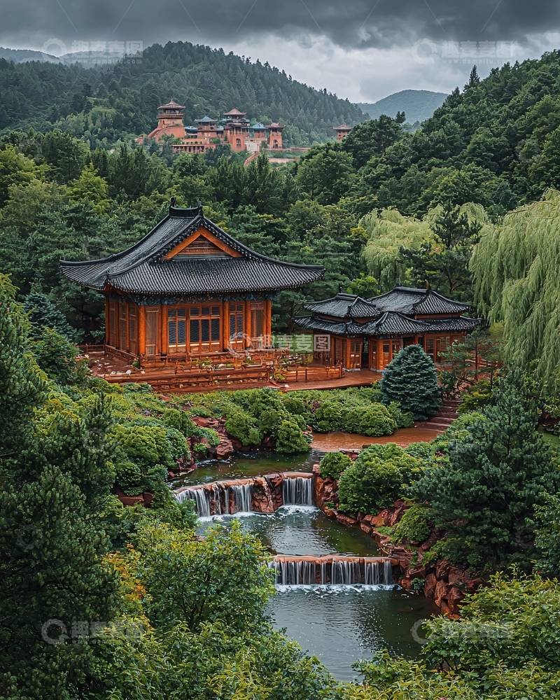 高清大图下载【趣麦麦图】中国古典建筑群落