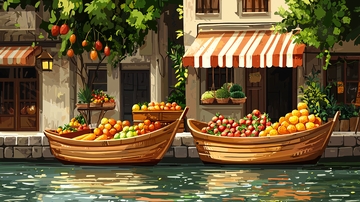 文艺复古水果摊