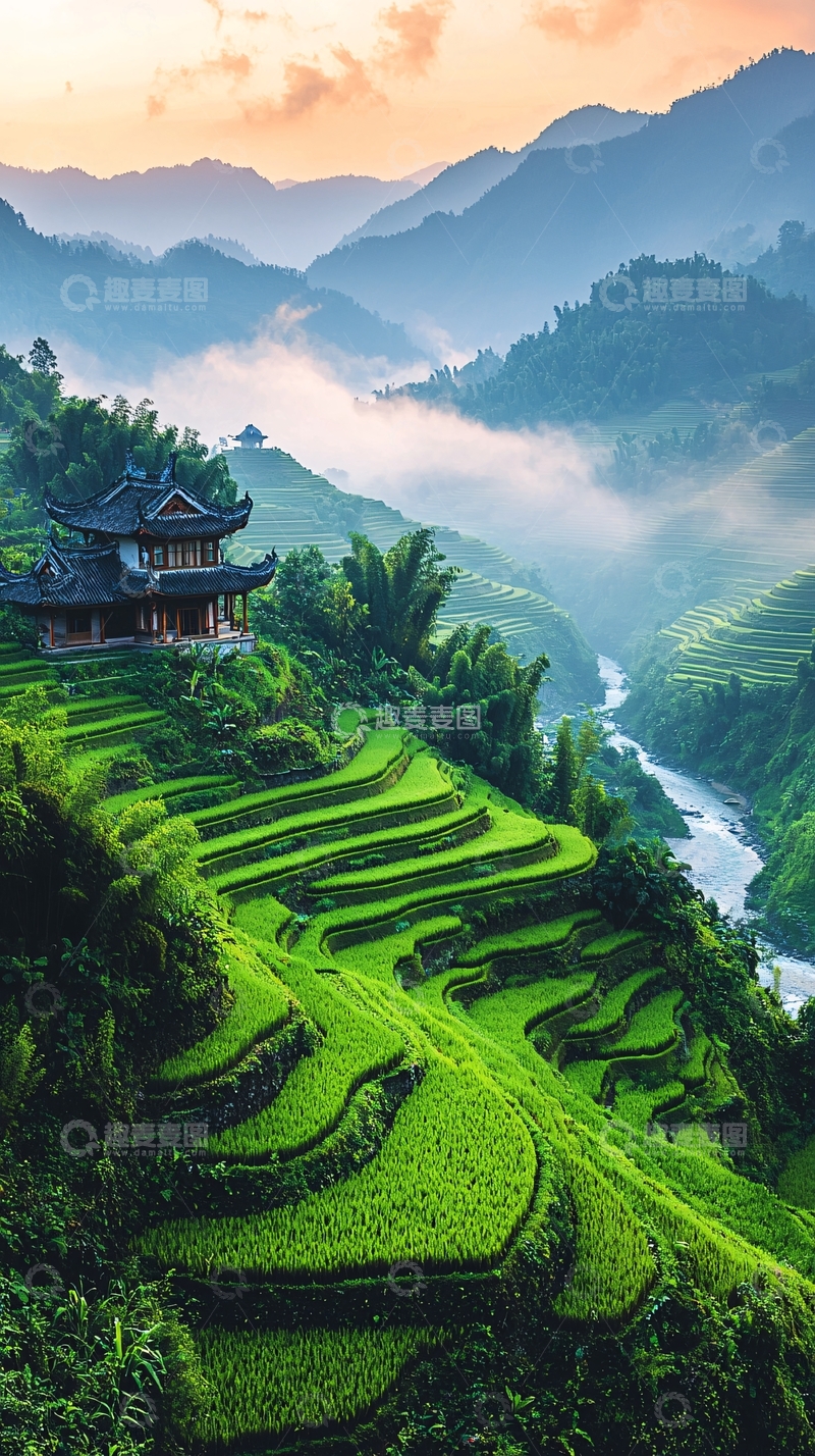 高清大图下载【趣麦麦图】梯田