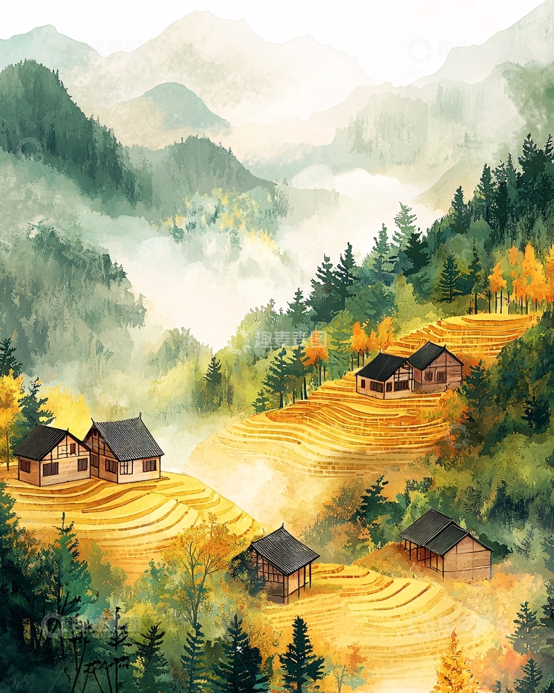 高清大图下载【趣麦麦图】水彩画