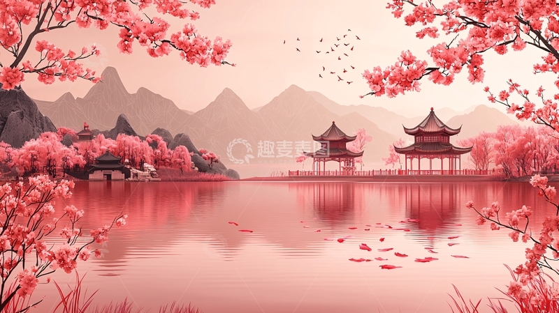 高清大图下载【趣麦麦图】粉色樱花