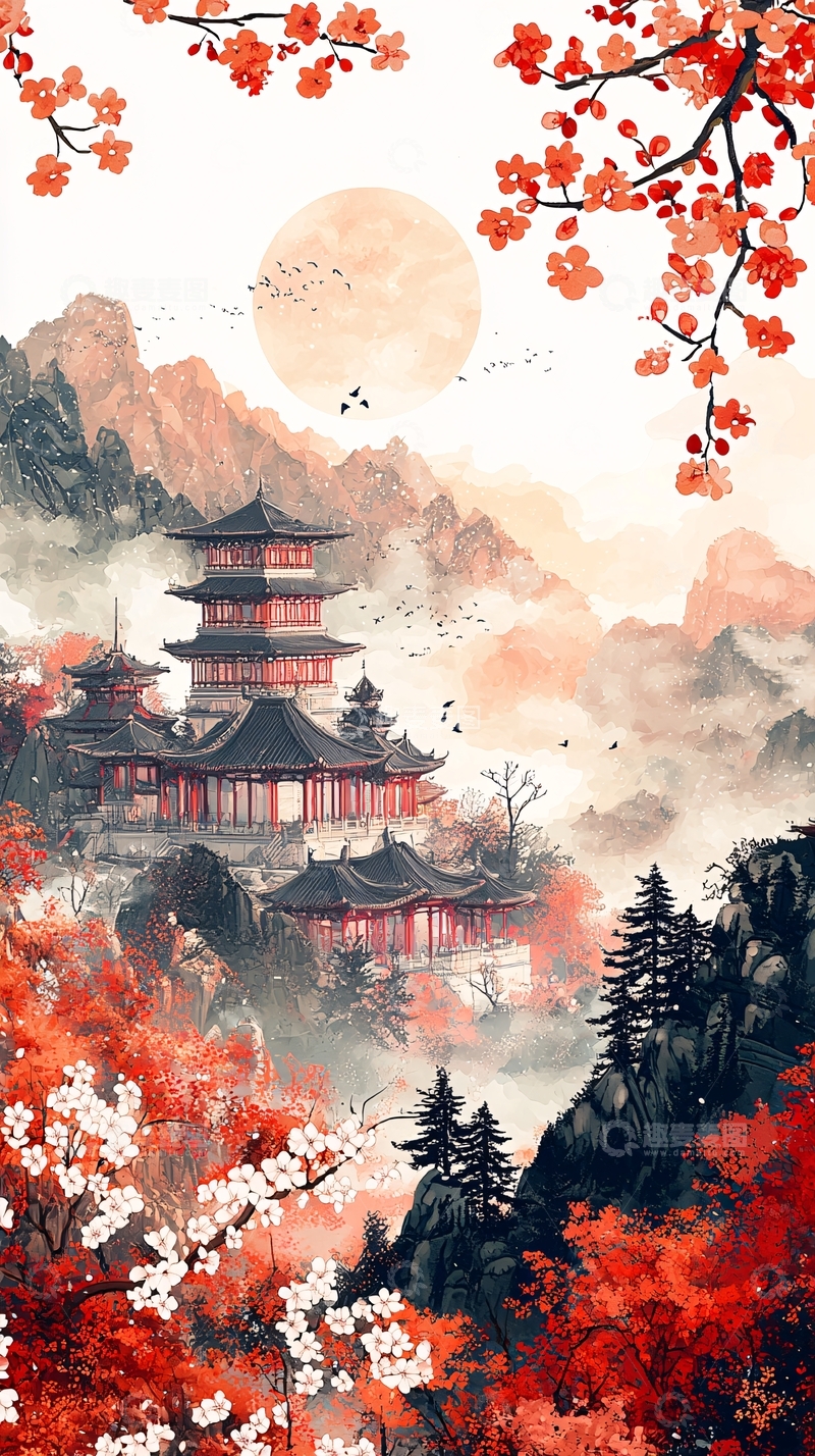 高清大图下载【趣麦麦图】水墨山水画679