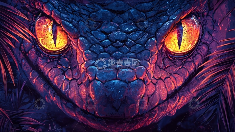 高清大图下载【趣麦麦图】蛇的近景特写