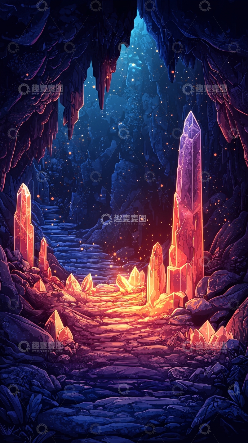 高清大图下载【趣麦麦图】水晶洞穴