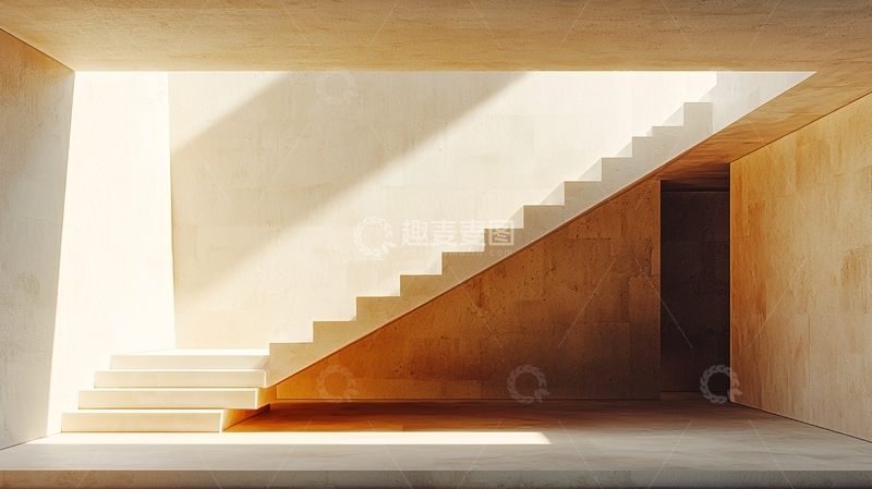 高清大图下载【趣麦麦图】极简主义室内楼梯