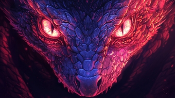 红蓝双色巨蟒特写