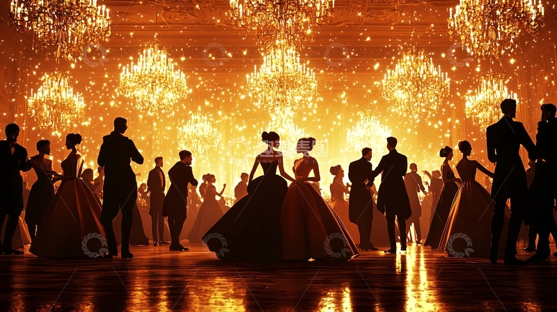 高清大图下载【趣麦麦图】盛大舞会烟火背景