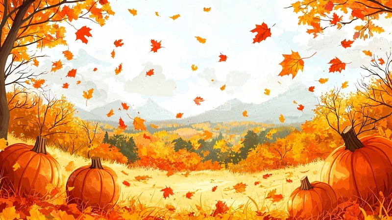 高清大图下载【趣麦麦图】秋日南瓜田园风景