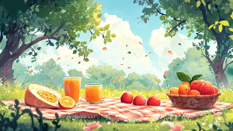 高清大图下载【趣麦麦图】春日野餐6