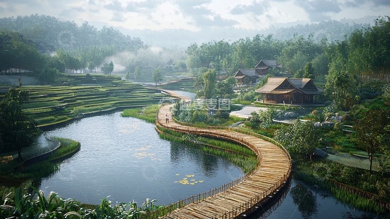 高清大图下载【趣麦麦图】山水田园风光21