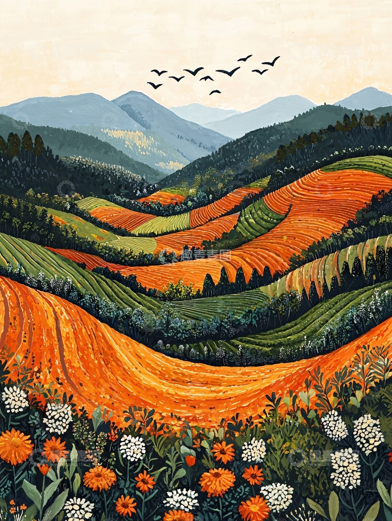 高清大图下载【趣麦麦图】秋日田园风光42