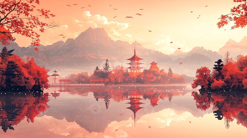 高清大图下载【趣麦麦图】红枫秋景