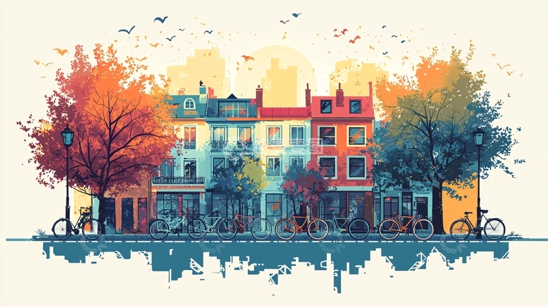 高清大图下载【趣麦麦图】秋季街景