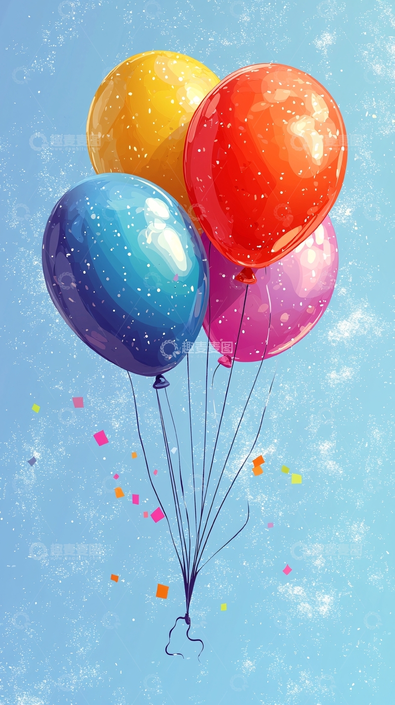 高清大图下载【趣麦麦图】彩色气球