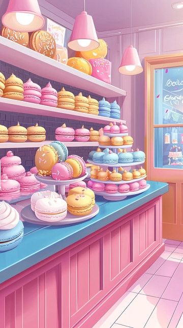 粉色甜品店
