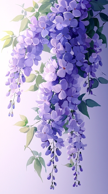 紫色浪漫藤萝花