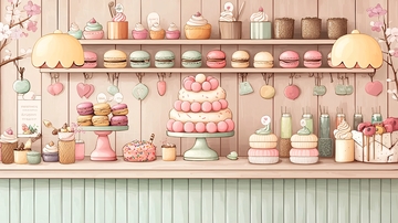粉色系甜品店