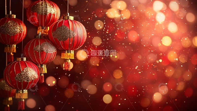高清大图下载【趣麦麦图】红灯笼新年装饰