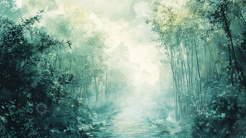 高清大图下载【趣麦麦图】水墨画森林