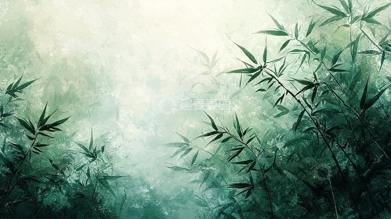 高清大图下载【趣麦麦图】水墨竹林