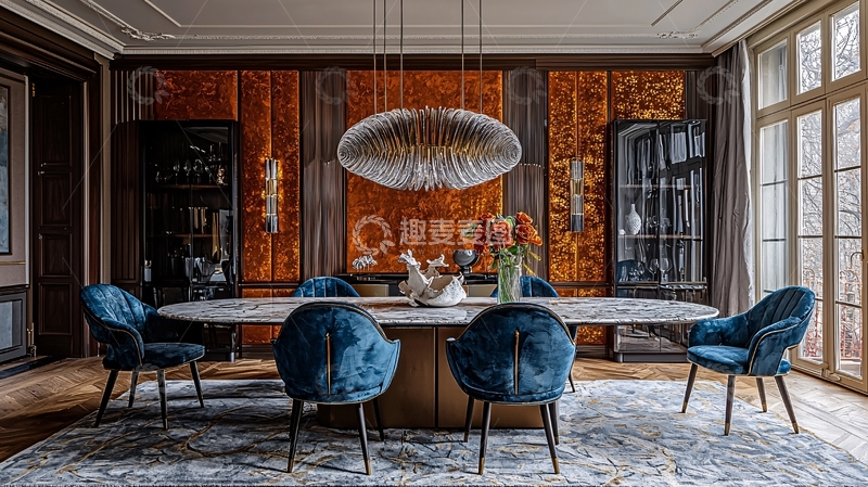高清大图下载【趣麦麦图】奢华餐厅设计