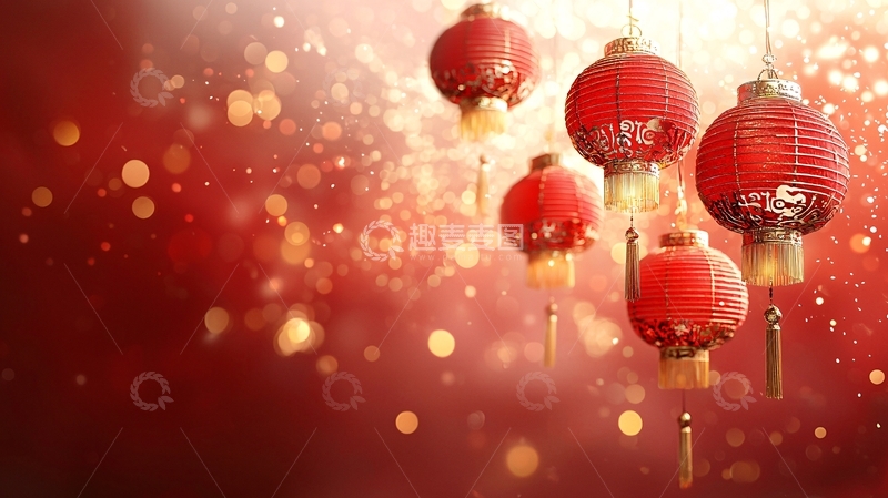 高清大图下载【趣麦麦图】红色喜庆灯笼4
