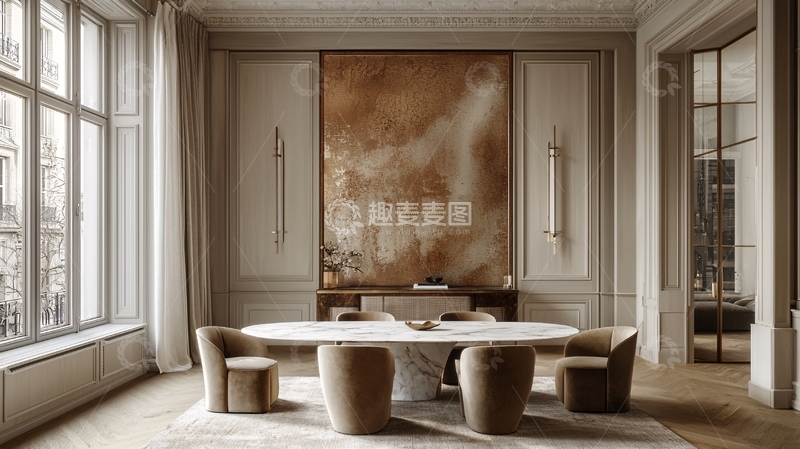 高清大图下载【趣麦麦图】法式轻奢餐厅设计
