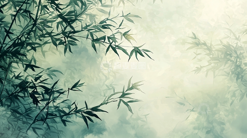高清大图下载【趣麦麦图】水墨竹林