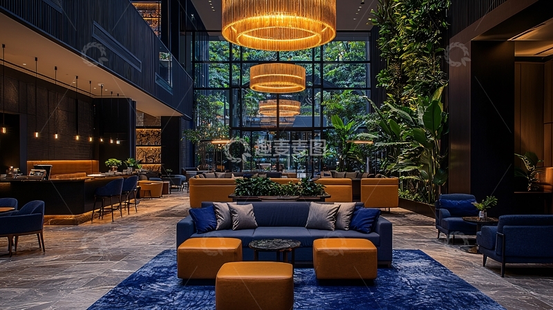 高清大图下载【趣麦麦图】豪华酒店大堂休息区