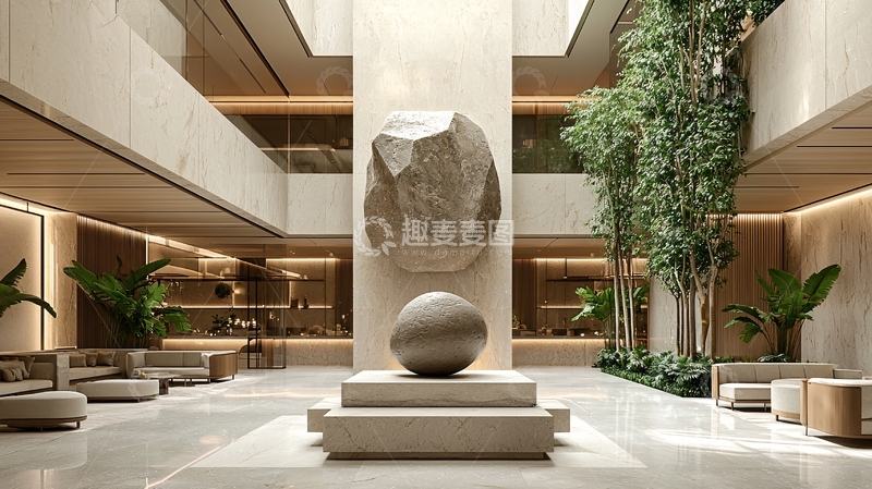 高清大图下载【趣麦麦图】现代酒店大堂设计