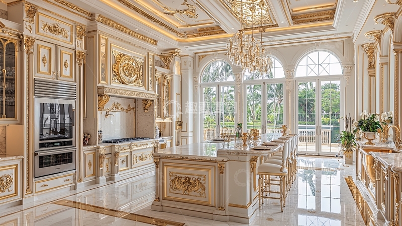 高清大图下载【趣麦麦图】奢华欧式厨房