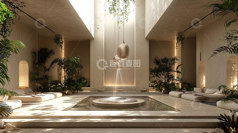 高清大图下载【趣麦麦图】极简风室内庭院设计
