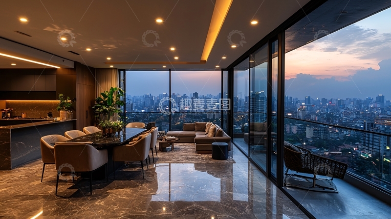 高清大图下载【趣麦麦图】高端公寓夜景