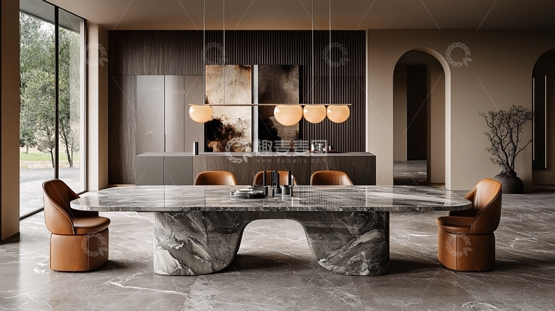 高清大图下载【趣麦麦图】现代极简风餐厅设计