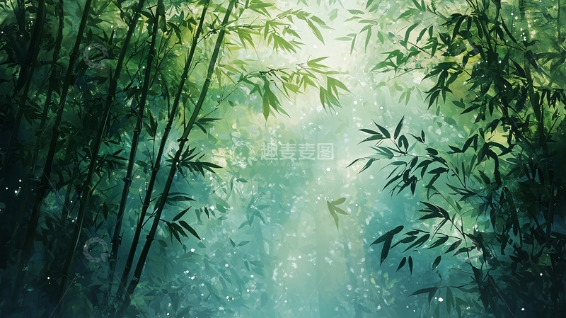 高清大图下载【趣麦麦图】竹林小径