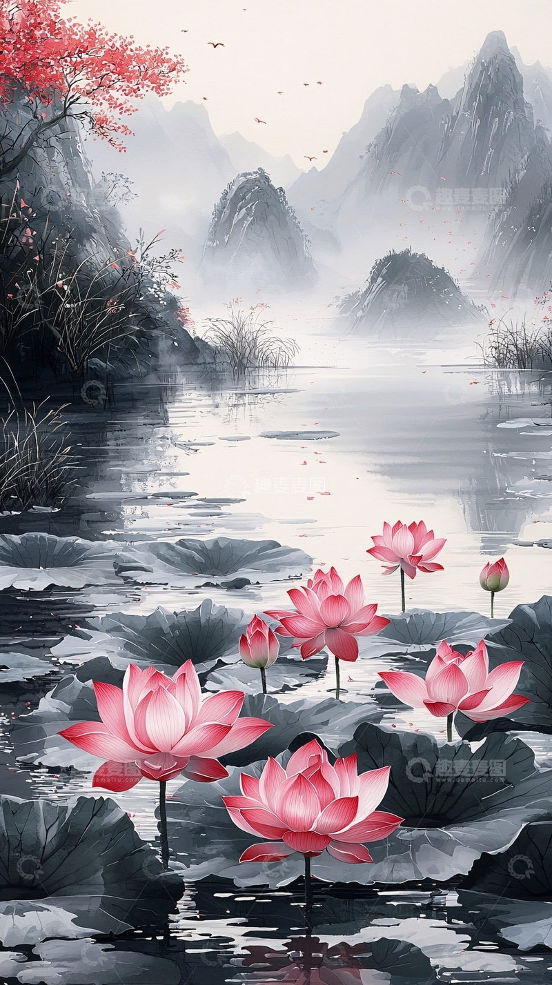 高清大图下载【趣麦麦图】水墨画