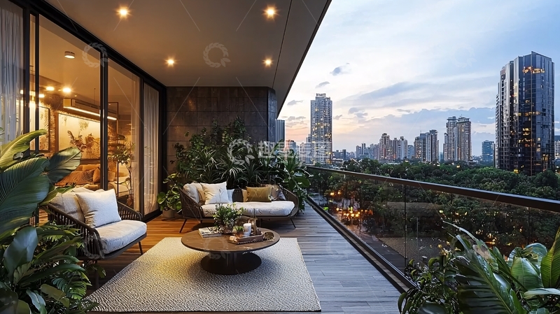 高清大图下载【趣麦麦图】现代都市阳台景观