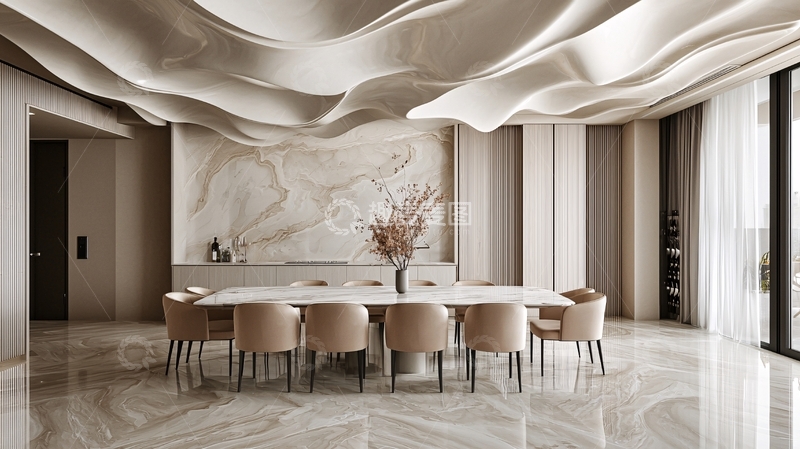 高清大图下载【趣麦麦图】轻奢现代餐厅设计