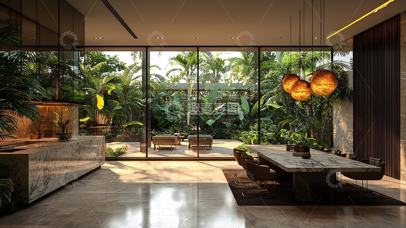 高清大图下载【趣麦麦图】现代简约别墅客厅