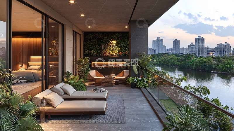 高清大图下载【趣麦麦图】现代简约阳台设计