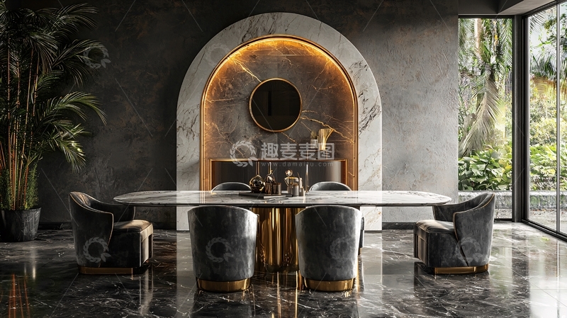 高清大图下载【趣麦麦图】现代轻奢餐厅