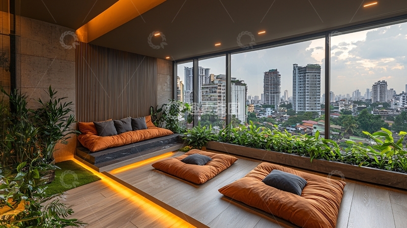 高清大图下载【趣麦麦图】现代都市景观公寓禅意空间