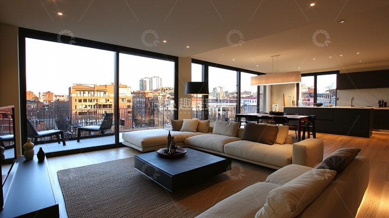 高清大图下载【趣麦麦图】现代简约风格客厅65