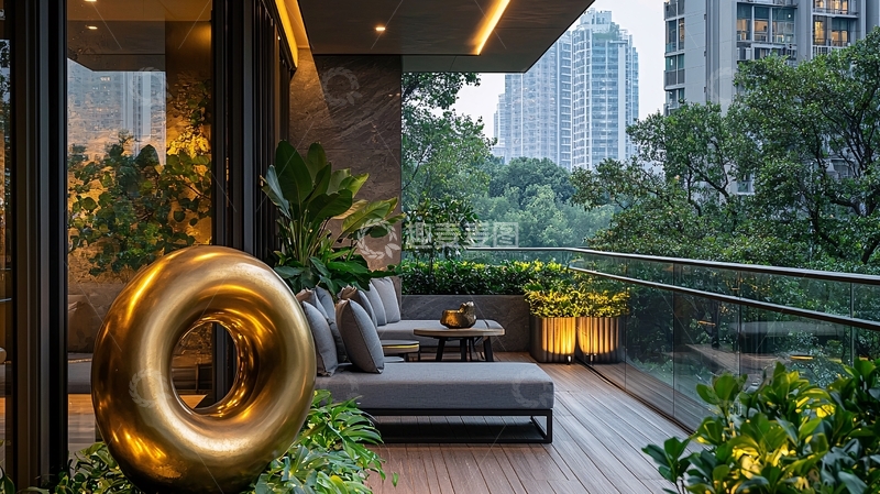 高清大图下载【趣麦麦图】现代简约阳台设计